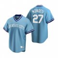 Nike Kansas City Royals #27 Adalberto Mondesi Light Blue Cooperstown Collection Road Stitched Baseball Jersey