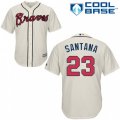 Atlanta Braves #23 Danny Santana Replica Cream Alternate 2 Cool Base MLB Jersey