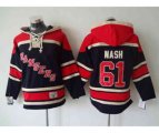 New York Rangers #61 Rick Nash dk.blue-red[pullover hooded sweatshirt]