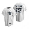 Nike New York Yankees #27 Giancarlo Stanton White Home Stitched Baseball Jersey