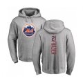 New York Mets #21 Todd Frazier Ash Backer Pullover Hoodie