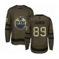 Edmonton Oilers #89 Sam Gagner Authentic Green Salute to Service Hockey Jersey