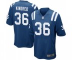 Indianapolis Colts #36 Derrick Kindred Game Royal Blue Team Color Football Jersey