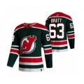 New Jersey Devils #63 Jesper Bratt Green 2020-21 Reverse Retro Alternate Hockey Jersey
