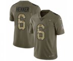 Los Angeles Rams #6 Johnny Hekker Limited Olive Camo 2017 Salute to Service Football Jersey