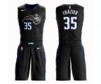 Orlando Magic #35 Melvin Frazier Swingman Black Basketball Suit Jersey - City Edition