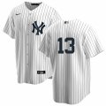 New York Yankees #13 Joey Gallo Nike White Home MLB Jersey - No Name