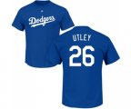 Los Angeles Dodgers #26 Chase Utley Replica White Home Cool Base Baseball T-Shirt
