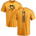 Pittsburgh Penguins #24 Jarred Tinordi Gold One Color Backer T-Shirt
