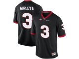 Men's Georgia Bulldogs Todd Gurley II #3 College Football Limited Jerseys - Black