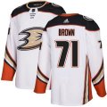 Anaheim Ducks #71 J.T. Brown Authentic White Away NHL Jersey