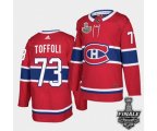 Montreal Canadiens #73 Tyler Toffoli Red Home Authentic 2021 NHL Stanley Cup Final Patch Jersey