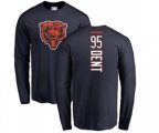 Chicago Bears #95 Richard Dent Navy Blue Backer Long Sleeve T-Shirt