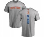 New York Knicks #7 Carmelo Anthony Ash Backer T-Shirt