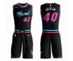 Miami Heat #40 Udonis Haslem Swingman Black Basketball Suit Jersey - City Edition