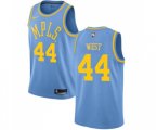 Los Angeles Lakers #44 Jerry West Authentic Blue Hardwood Classics Basketball Jersey