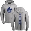 Toronto Maple Leafs #31 Grant Fuhr Ash Backer Pullover Hoodie