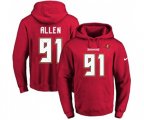 Tampa Bay Buccaneers #91 Beau Allen Red Name & Number Pullover Hoodie