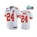 Kansas City Chiefs #24 Skyy Moore White Super Bowl LVII Patch Vapor Untouchable Limited Stitched Jersey