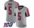 Atlanta Falcons #5 Matt Bosher Limited Silver Inverted Legend 100th Season Football Jersey