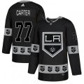 Los Angeles Kings #77 Jeff Carter Authentic Black Team Logo Fashion NHL Jersey