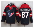 Houston Texans #87 C.J. Fiedorowicz Navy Blue Player Pullover Hoodie