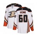 Anaheim Ducks #60 Jackson Lacombe Authentic White Away Hockey Jersey