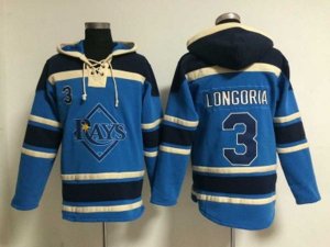 MLB Tampa Bay Rays #3 Longoria blue jerseys[pullover hooded sweatshirt]
