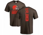 Cleveland Browns #30 D'Ernest Johnson Brown Backer T-Shirt
