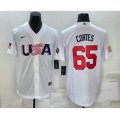 USA Baseball #65 Nestor Cortes 2023 White World Classic Stitched Jersey