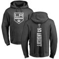Los Angeles Kings #15 Andy Andreoff Charcoal One Color Backer Pullover Hoodie