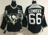 Pittsburgh Penguins #66 Mario Lemieux Black Practice Stitched NHL Jersey Wholesale Cheap