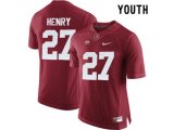 2015 Youth Alabama Crimson Tide Derrick Henry #27 College Football Diamond Quest Jersey - Crimson