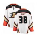 Anaheim Ducks #38 Derek Grant Authentic White Away Fanatics Branded Breakaway Hockey Jersey