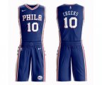 Philadelphia 76ers #10 Maurice Cheeks Swingman Blue Basketball Suit Jersey - Icon Edition