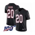 Atlanta Falcons #20 Isaiah Oliver Black Alternate Vapor Untouchable Limited Player 100th Season Football Jersey