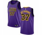 Los Angeles Lakers #37 Kostas Antetokounmpo Authentic Purple Basketball Jersey - City Edition