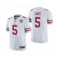 San Francisco 49ers #5 Trey Lance White 2021 75th Anniversary Vapor Untouchable Limited Jersey