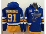 St. Louis Blues #91 Vladimir Tarasenko Light Blue Name & Number Pullover NHL Hoodie