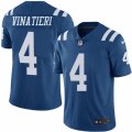 Indianapolis Colts #4 Adam Vinatieri Elite Royal Blue Rush Vapor Untouchable NFL Jersey