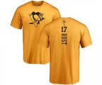 NHL Adidas Pittsburgh Penguins #17 Bryan Rust Gold One Color Backer T-Shirt