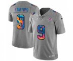 Detroit Lions #9 Matthew Stafford Multi-Color 2020 NFL Crucial Catch NFL Jersey Greyheather