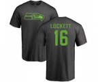 Seattle Seahawks #16 Tyler Lockett Ash One Color T-Shirt