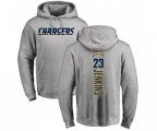 Los Angeles Chargers #23 Rayshawn Jenkins Ash Backer Pullover Hoodie