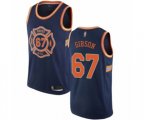 New York Knicks #67 Taj Gibson Swingman Navy Blue Basketball Jersey - City Edition