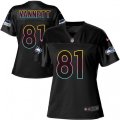 Women Seattle Seahawks #81 Nick Vannett Game Black Team Color NFL Jersey