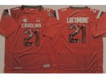 South Carolina Fighting Gamecocks #21 Marcus Lattimore Red Player Fashion Stitched NCAA Jersey