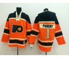 Philadelphia Flyers #1 Bernie Parent orange-black[pullover hooded sweatshirt]