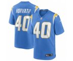 Los Angeles Chargers #40 Zander Horvath 2022 Blue Stitched Football Game Jersey