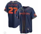 Houston Astros #27 Jose Altuve Navy City Edition 2022 Game Alternate Stitched Baseball Jersey